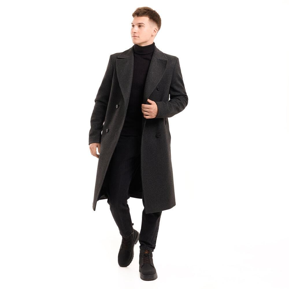 Пальто чоловіче Greyford Pobedov кашемірове двобортне M Темно-сірий (26488/1) - фото 2