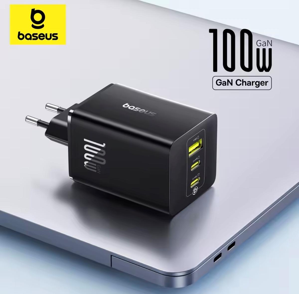 Зарядное устройство сетевое BASEUS EnerFill FE11 100W 2x USB-C USB-A (29726471) - фото 2 Зарядное устройство сетевое BASEUS EnerFill FE11 100W 2x USB-C USB-A (29726471) - фото 2