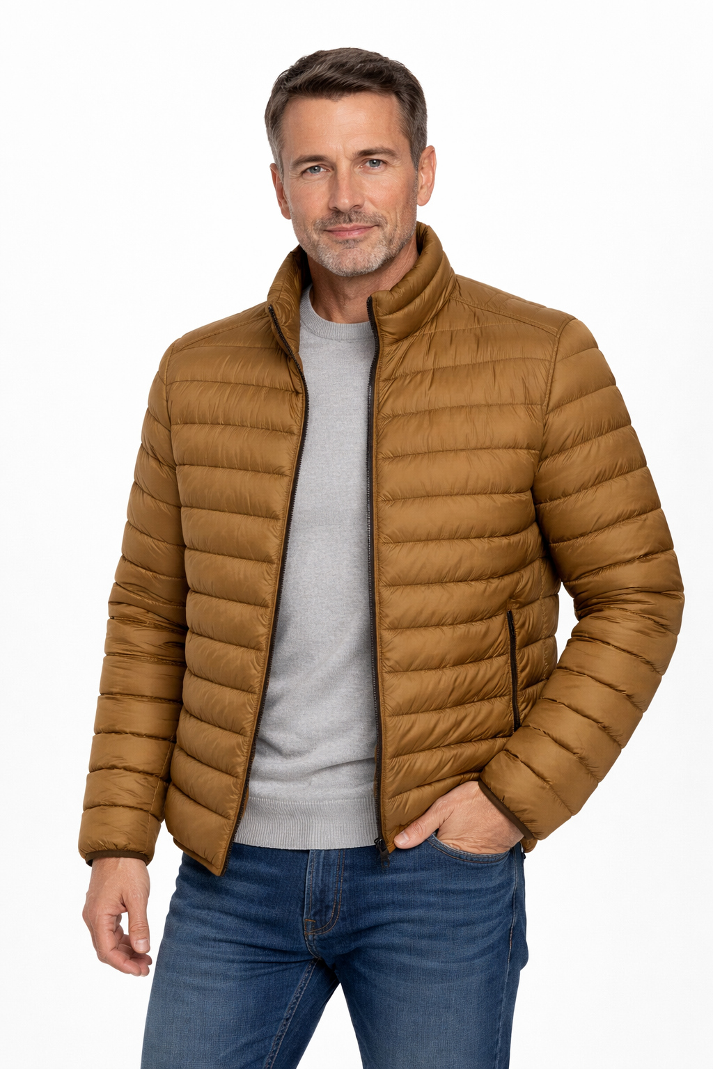 Куртка мужская демисезонная Lefties без капюшона L Охра (26127488)