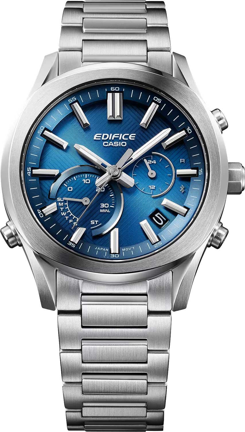 Часы мужские Casio EQB-1300D-2A Bluetooth синий циферблат