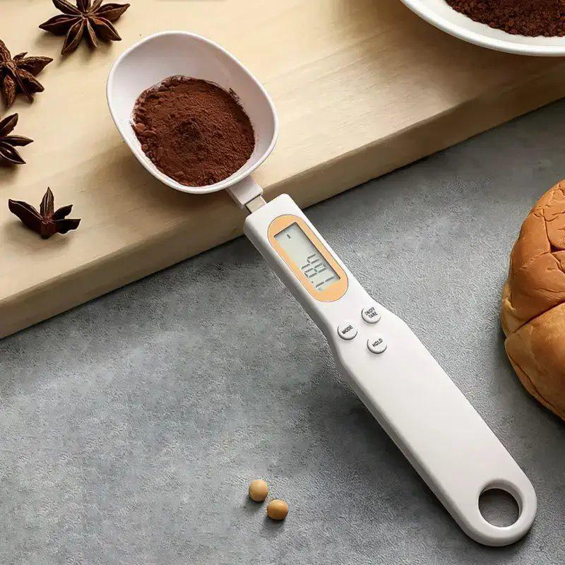 Ложка-весы электронная мерная Digital Spoon Scale с LCD дисплеем до 500 г Белый - фото 3 Ложка-весы электронная мерная Digital Spoon Scale с LCD дисплеем до 500 г Белый - фото 3