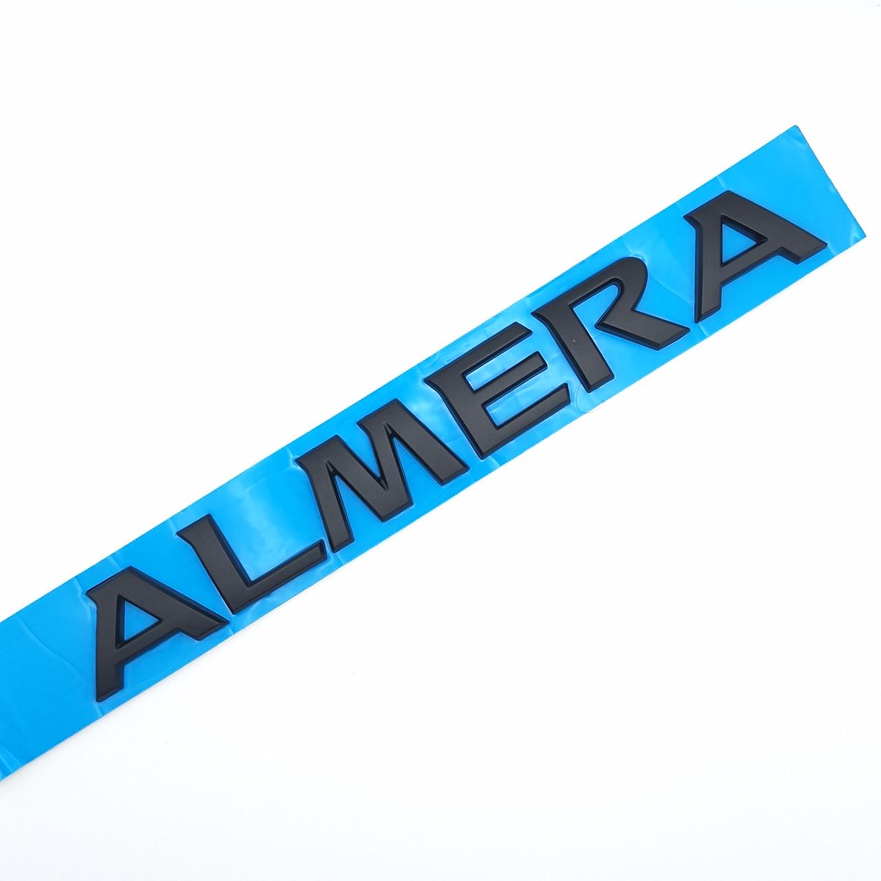 Эмблема надпись Almera Nissan Черный матовый (1978563984)