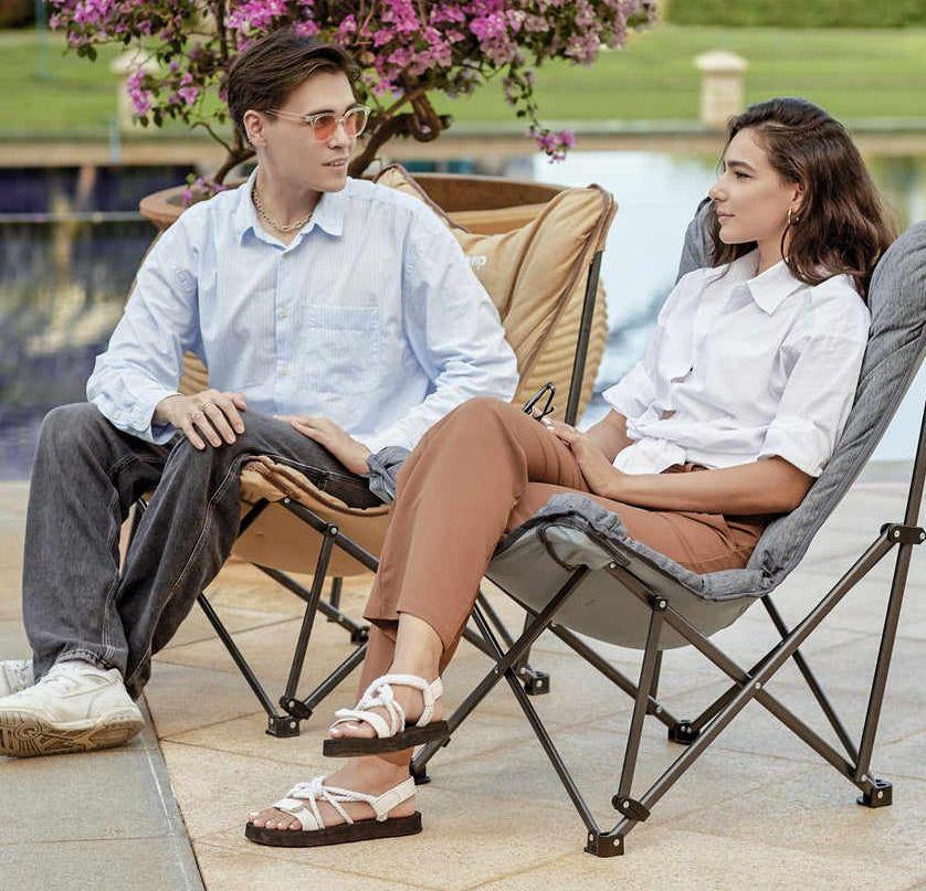 Туристическое кресло раскладное KingCamp Lemon Grey (KC2224_VOLCAPETRA) - фото 7