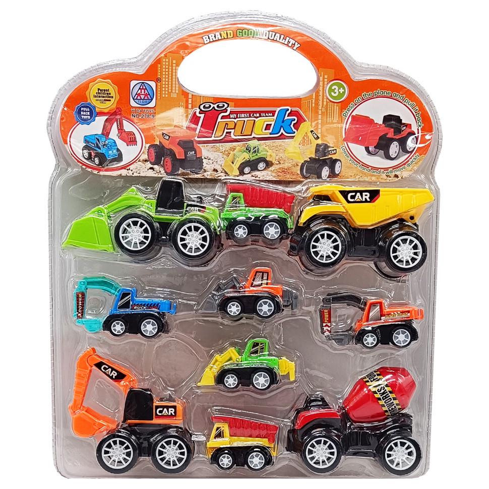 Дитячий набір будівельних машинок 278 9 10 шт. (RLT48721) Дитячий набір будівельних машинок 278 9 10 шт. (RLT48721)