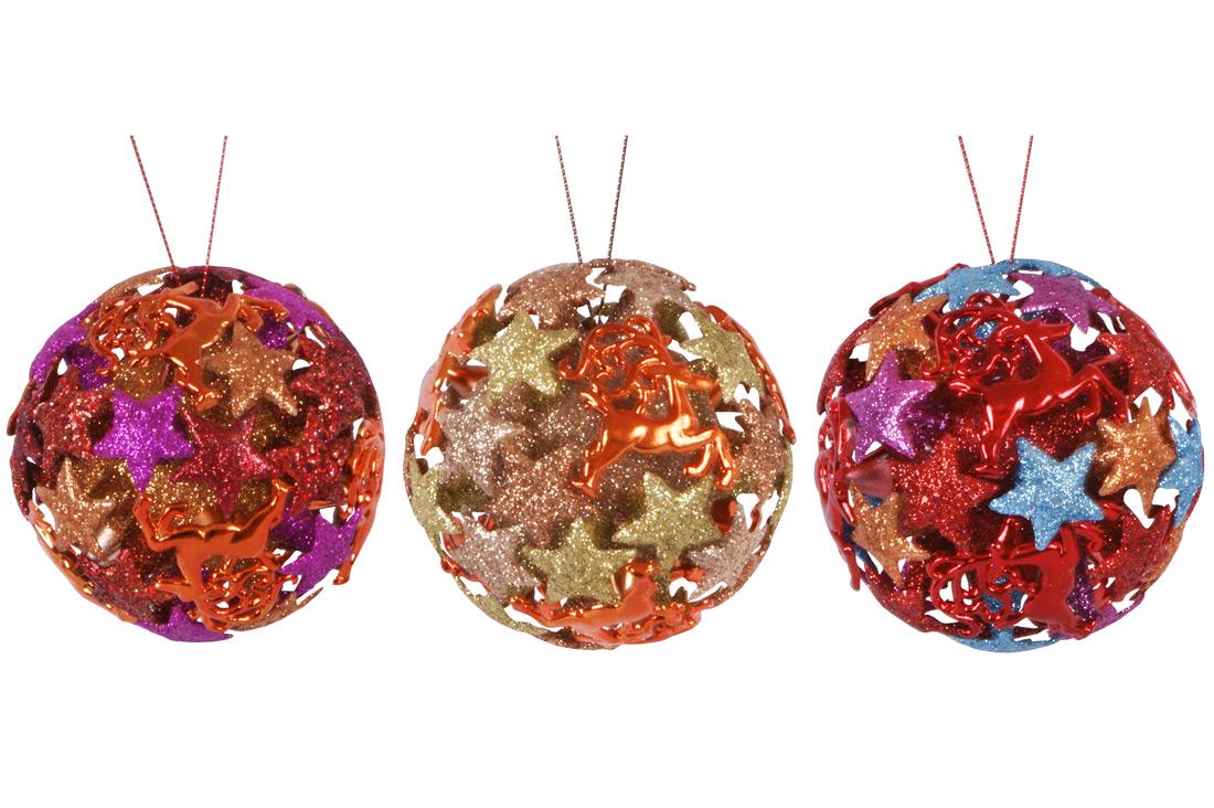 Шар новогодний BonaDi D-8 см 3 шт. (NY21-118)