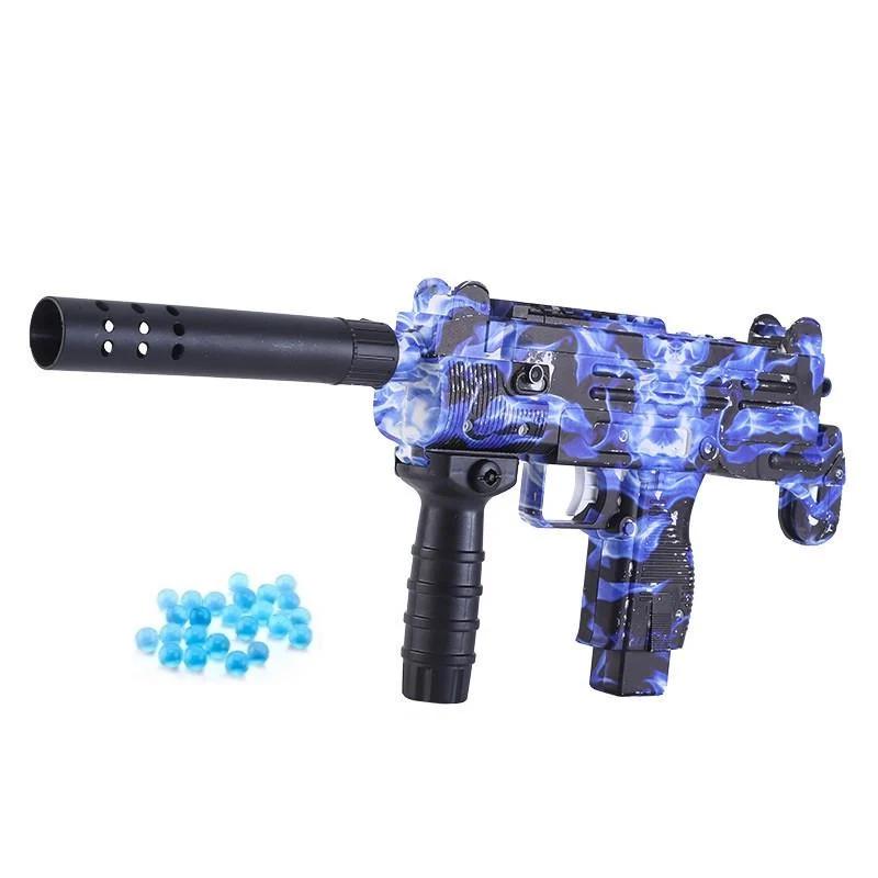 Игрушечный автомат-пистолет УЗИ Граффити с аккумулятором/стреляет гидрогелевыми орбизами (1948251554)
