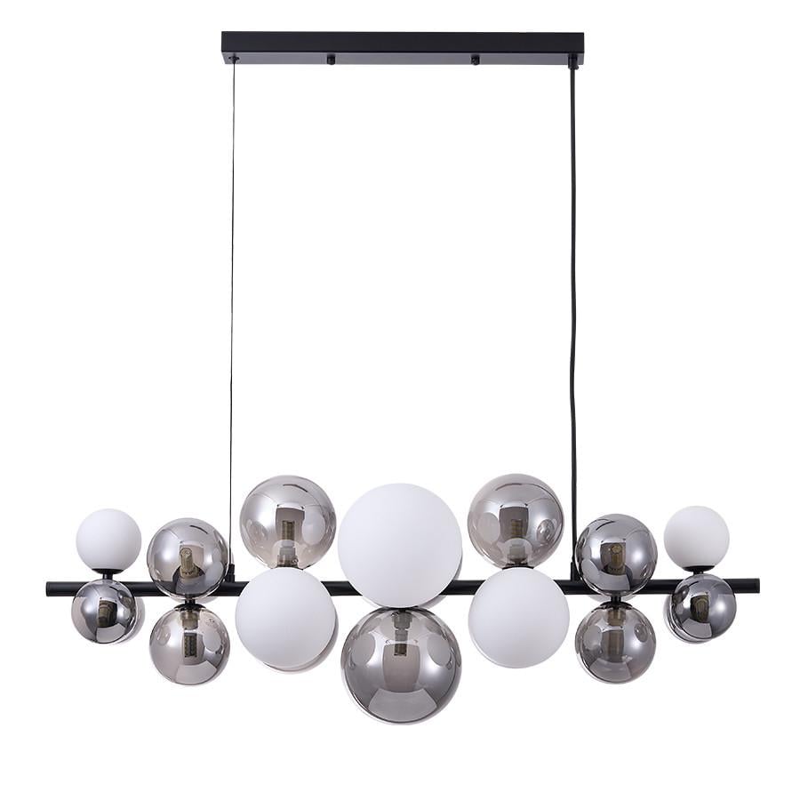 Люстра 788CH68167-21 BK/CH/WH G9 Чорний/Хром/Білий