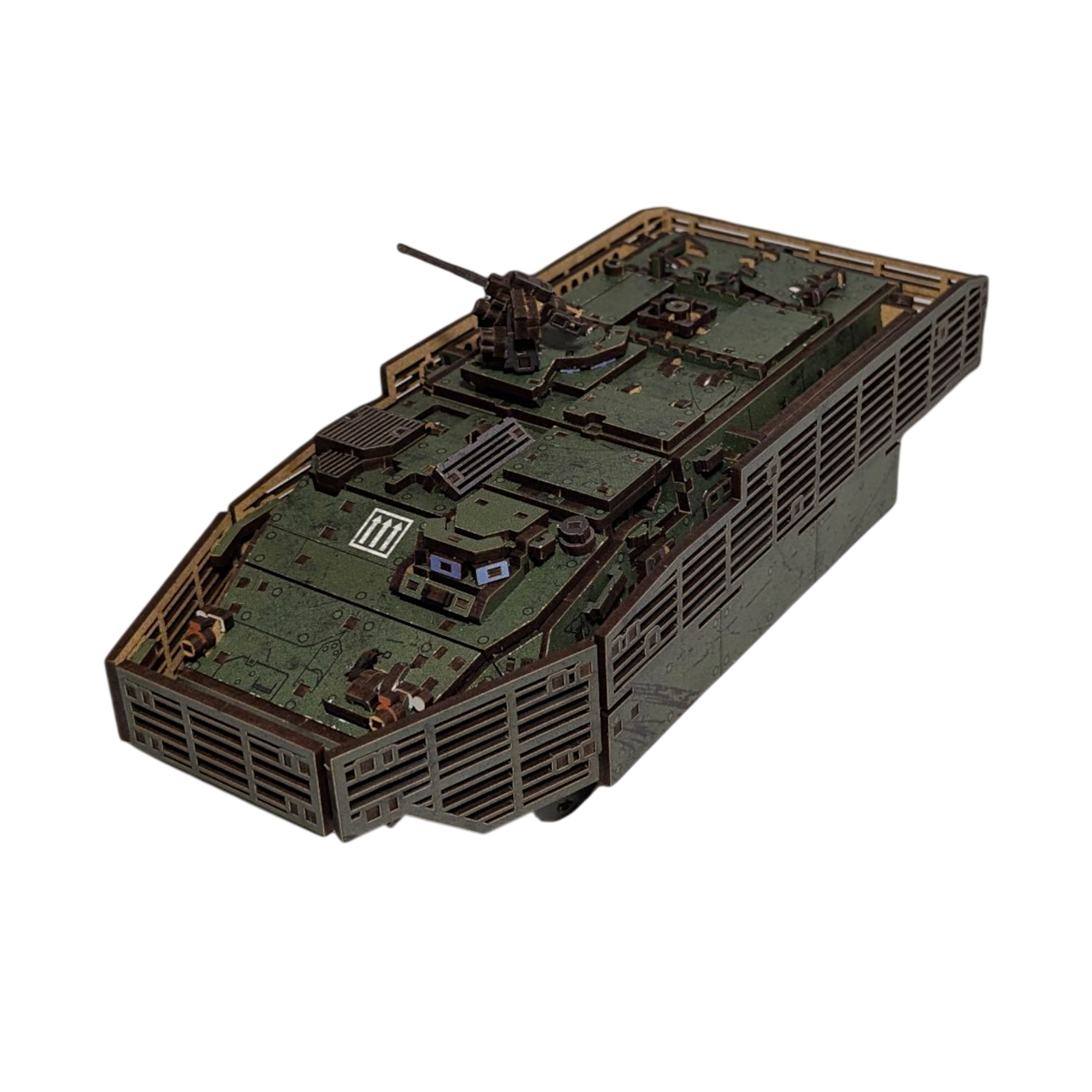 Пазл картонный из дерева механический 3D TimberBricks БТР М1126 Stryker стрейч пленка 433 деталей