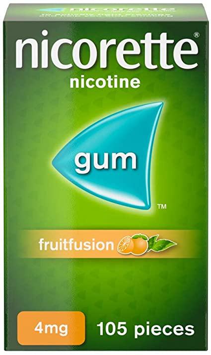 Никотиновая жевательная резинка Nicorette Freshfruit gum с фруктовым вкусом 4 мг 105 шт.