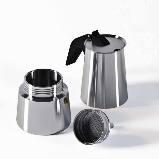 Гейзерна кавоварка Bohmann з нержавіючої сталі 300 мл на 6 чашок (BH-9506) - фото 2 Гейзерна кавоварка Bohmann з нержавіючої сталі 300 мл на 6 чашок (BH-9506) - фото 2