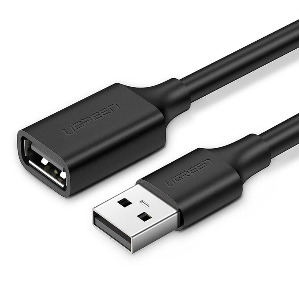 Кабель удлинитель USB 2.0 UGREEN US103 Male To Female Extension Cable 3 метра черный (10317)