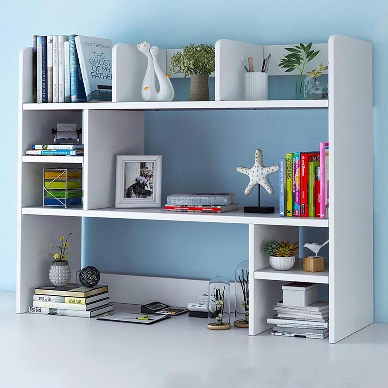 Полка-надстройка настольная из дерева Ванеселия зефир (АКД-018020)