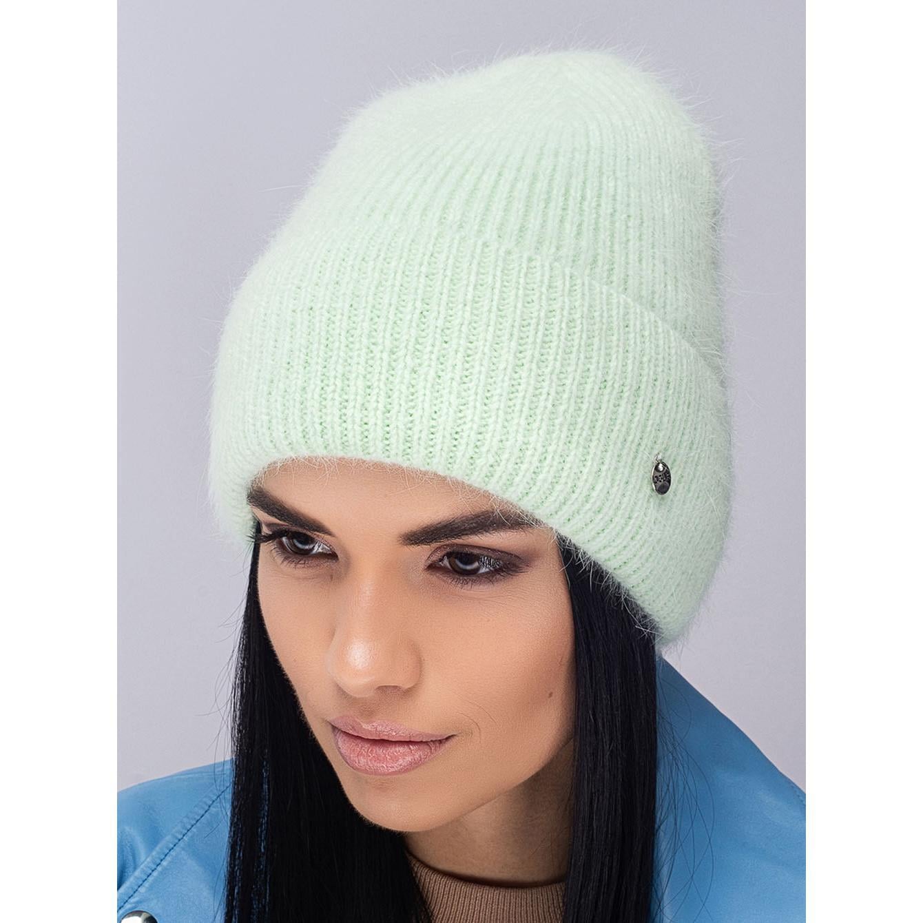 Шапка ангоровая женская Leks Коктейль one size Мята