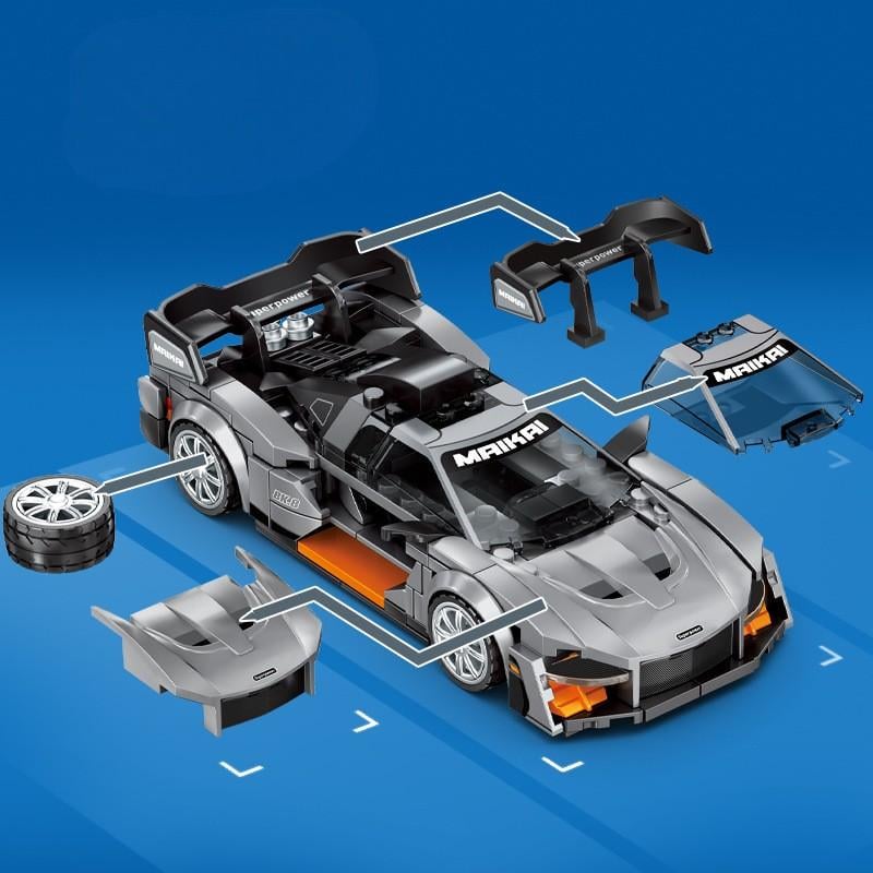 Конструктор SEMBO Famous Car Supercar 714543 332 деталі Сірий (714543) - фото 3 Конструктор SEMBO Famous Car Supercar 714543 332 деталі Сірий (714543) - фото 3