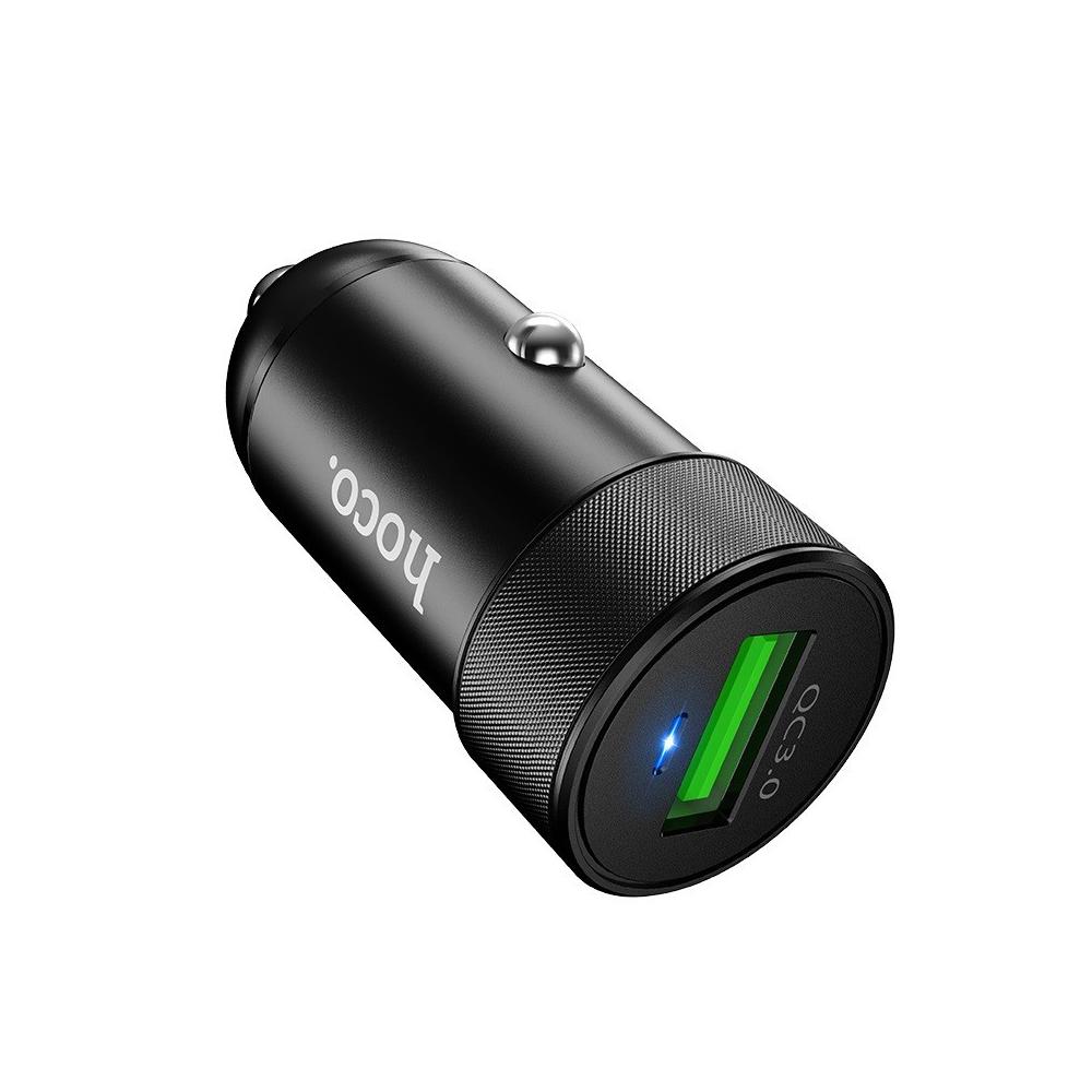 Зарядний пристрій автомобільний Hoco Z32 Speed Up single port QC 3.0 car charger Black (05710)