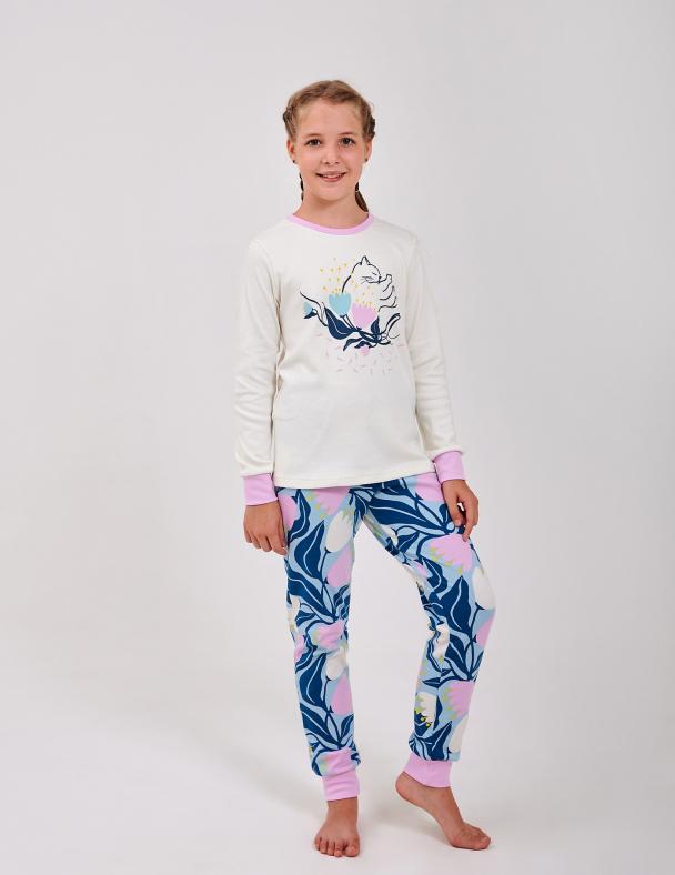 Пижама для девочки Smil Интерлок 164 см Молочный (104868-1)
