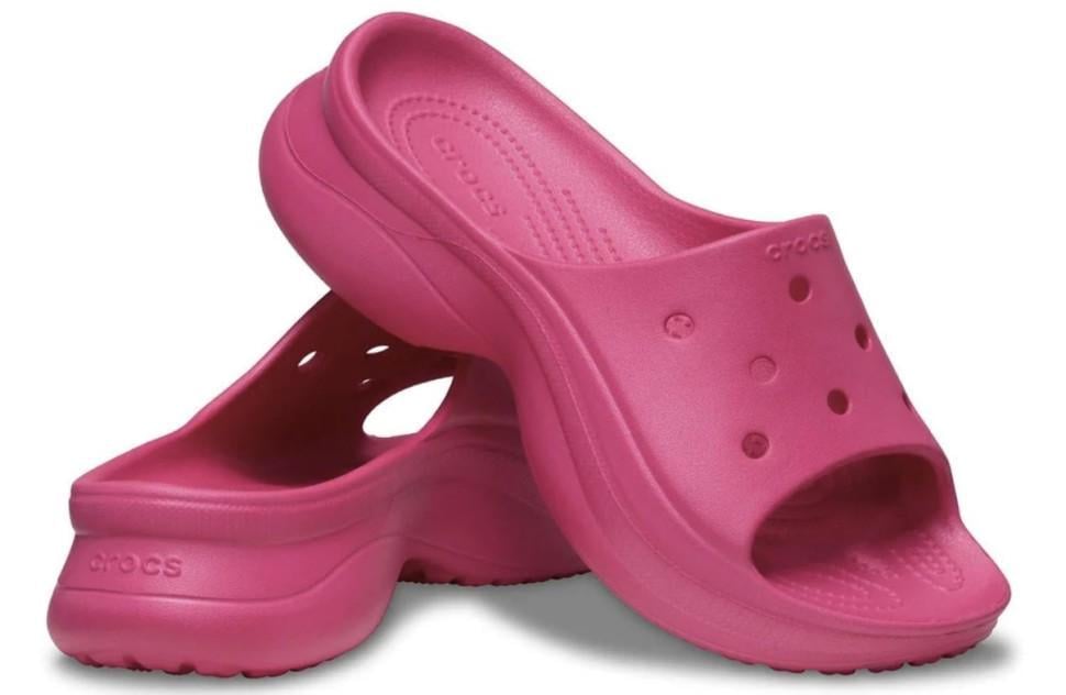 Шльопанці жіночі платформа Crocs Bae Slide Platform Dragon Fruit р. 39-40 Рожевий (23461)