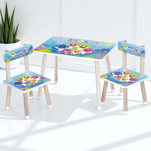 Стол детский и 2 стулья Baby Shark (M 501)