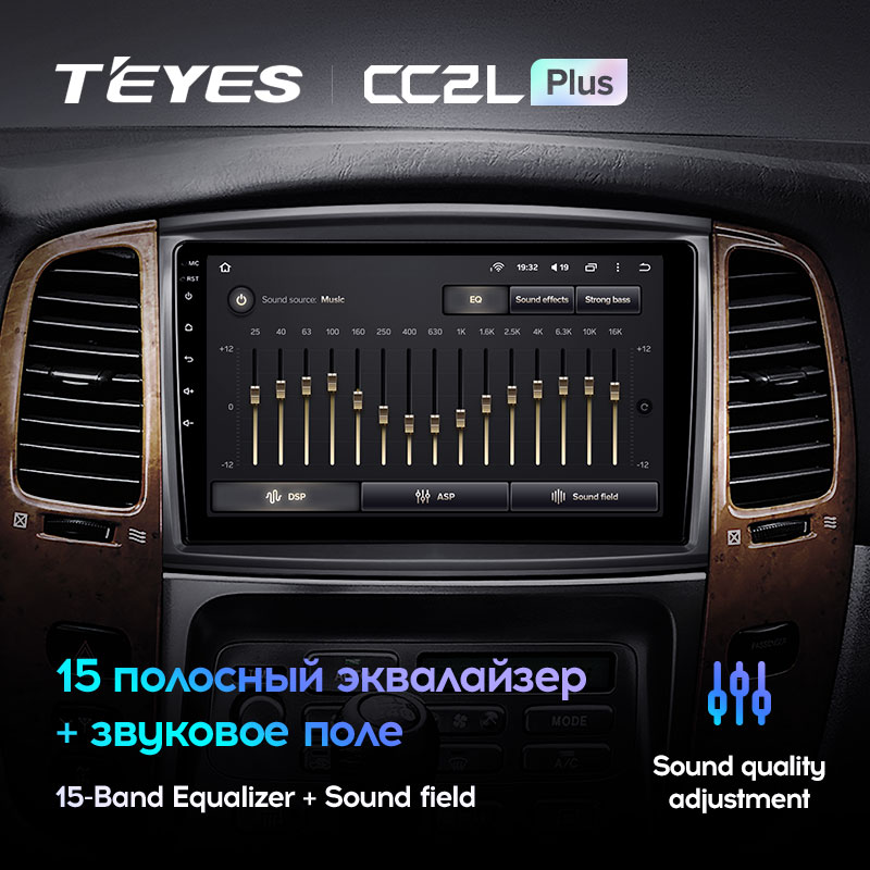 Автомагнитола штатная Teyes для Toyota Land Cruiser LC 100 2002-2007 Android CC2L-PLUS 2+32G Wi-Fi вариант В (1461446615) - фото 4