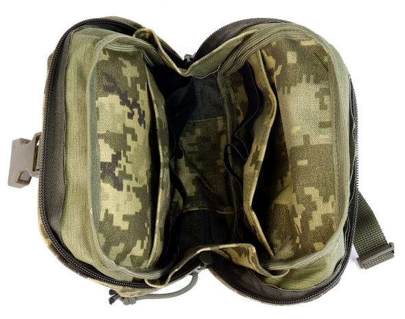 Підсумок-аптечка Cordura 1000D зі швидким скиданням Піксель - фото 4 Підсумок-аптечка Cordura 1000D зі швидким скиданням Піксель - фото 4