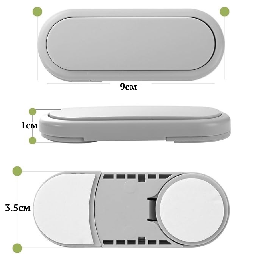 Комплект блокаторів для дверцят та шухляд дитячий захист для будинку з фіксатором 5 шт. Білий (50010/5) - фото 3 Комплект блокаторів для дверцят та шухляд дитячий захист для будинку з фіксатором 5 шт. Білий (50010/5) - фото 3