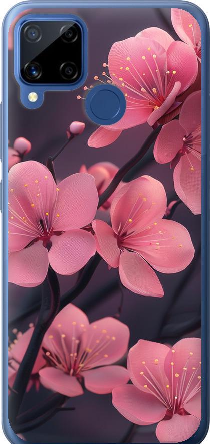 Чехол на Realme C15 Пурпурная сакура (6075u-2063-42517)