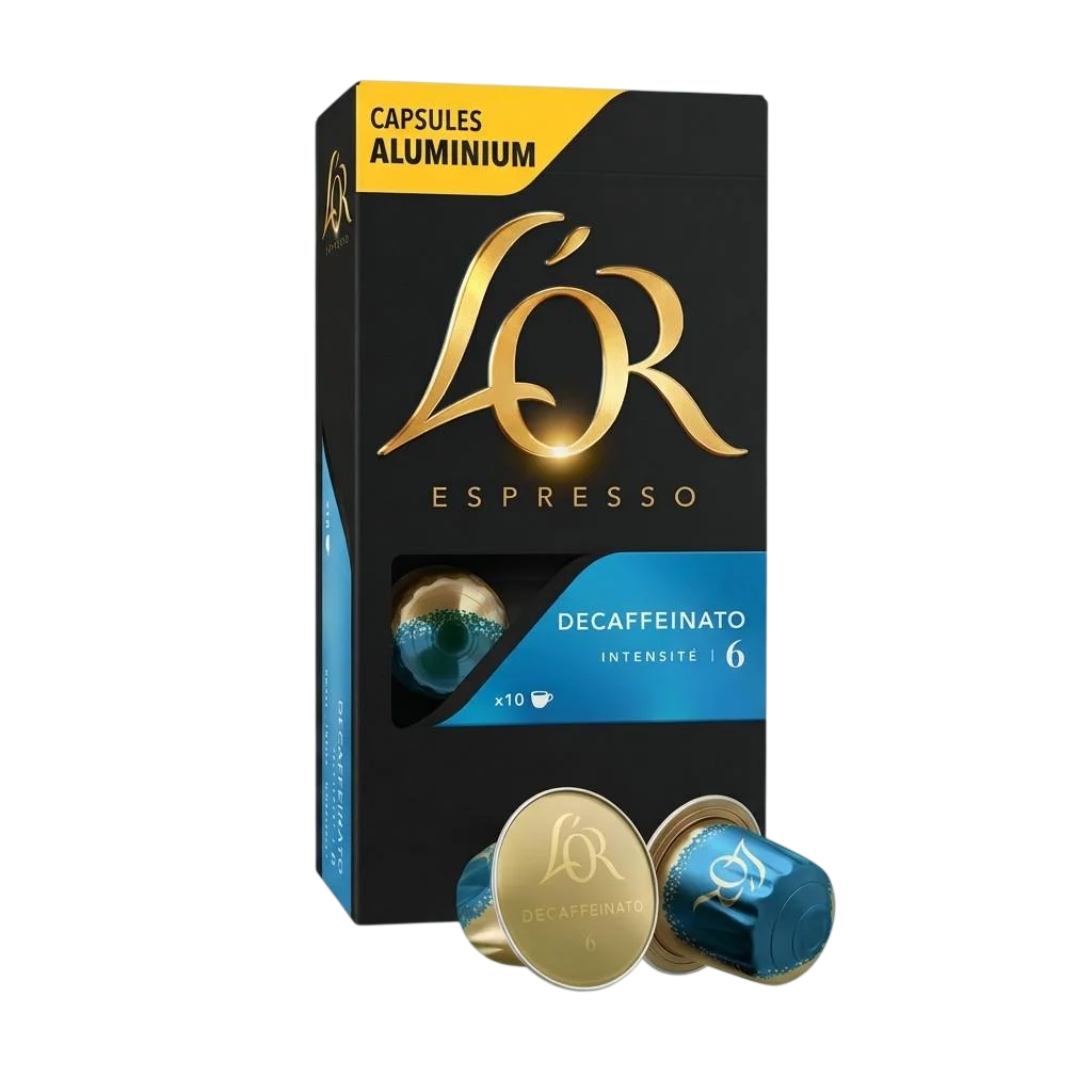 Капсули Nespresso L'OR Decaffeniato без кофеїну алюміній 10 шт. (3143650627) Капсули Nespresso L'OR Decaffeniato без кофеїну алюміній 10 шт. (3143650627)