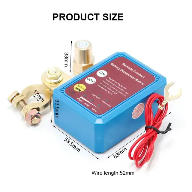 Дистанционный выключатель массы авто 12 В/240 A и 2 пульта/двойное реле - фото 7