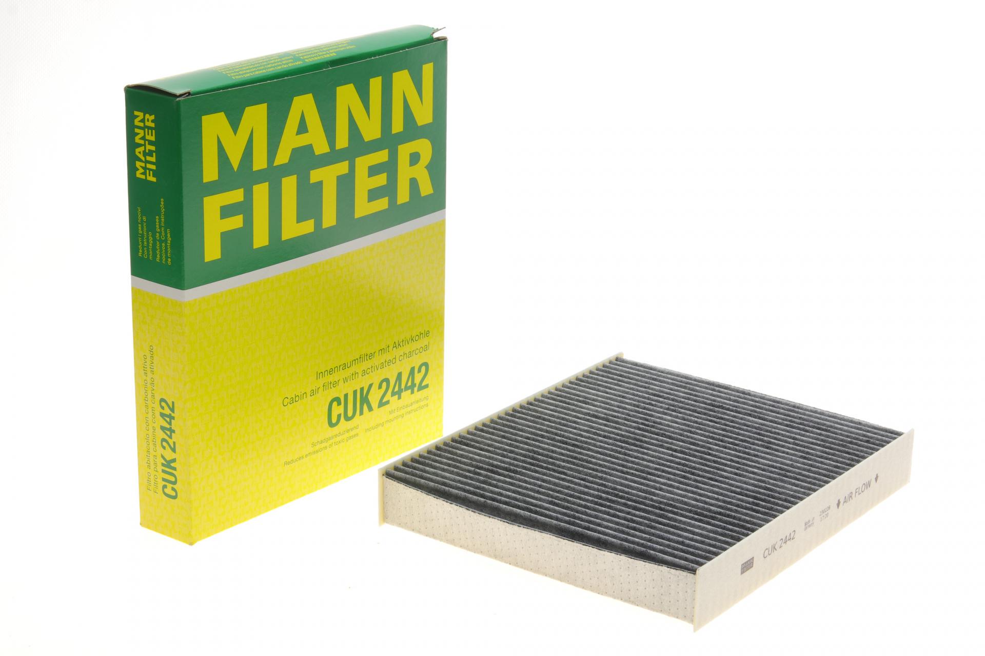 Фильтр салона Mann-Filter для Chevrolet Aveo T300 11-/Opel Astra J 09- угольный (CUK 2442)