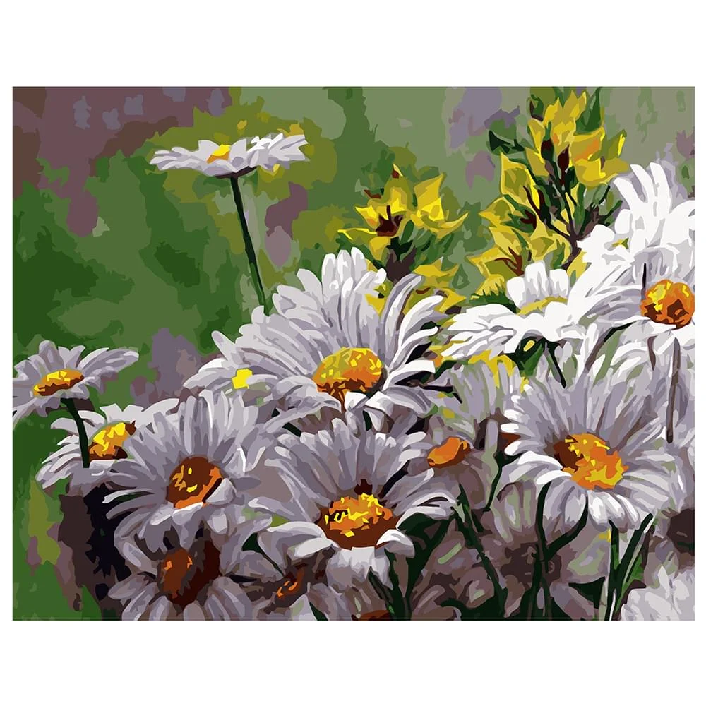 Картина по номерам Strateg Цветы Ромашки 2 40х50 см в коробке (VA-1771КЗ-mt)
