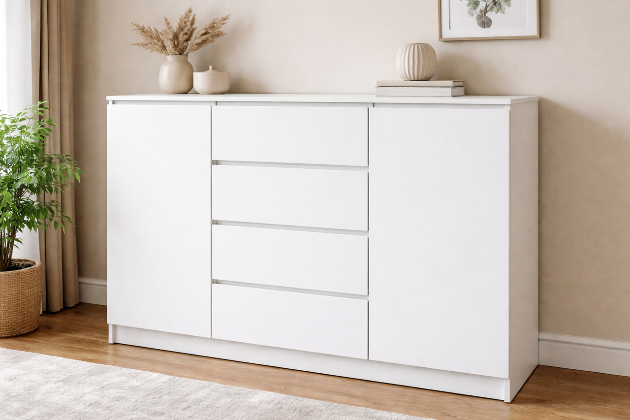 Комод 2Д4Ш Mebel Service Бруклін 138,4х40х98,6 см Білий Комод 2Д4Ш Mebel Service Бруклін 138,4х40х98,6 см Білий