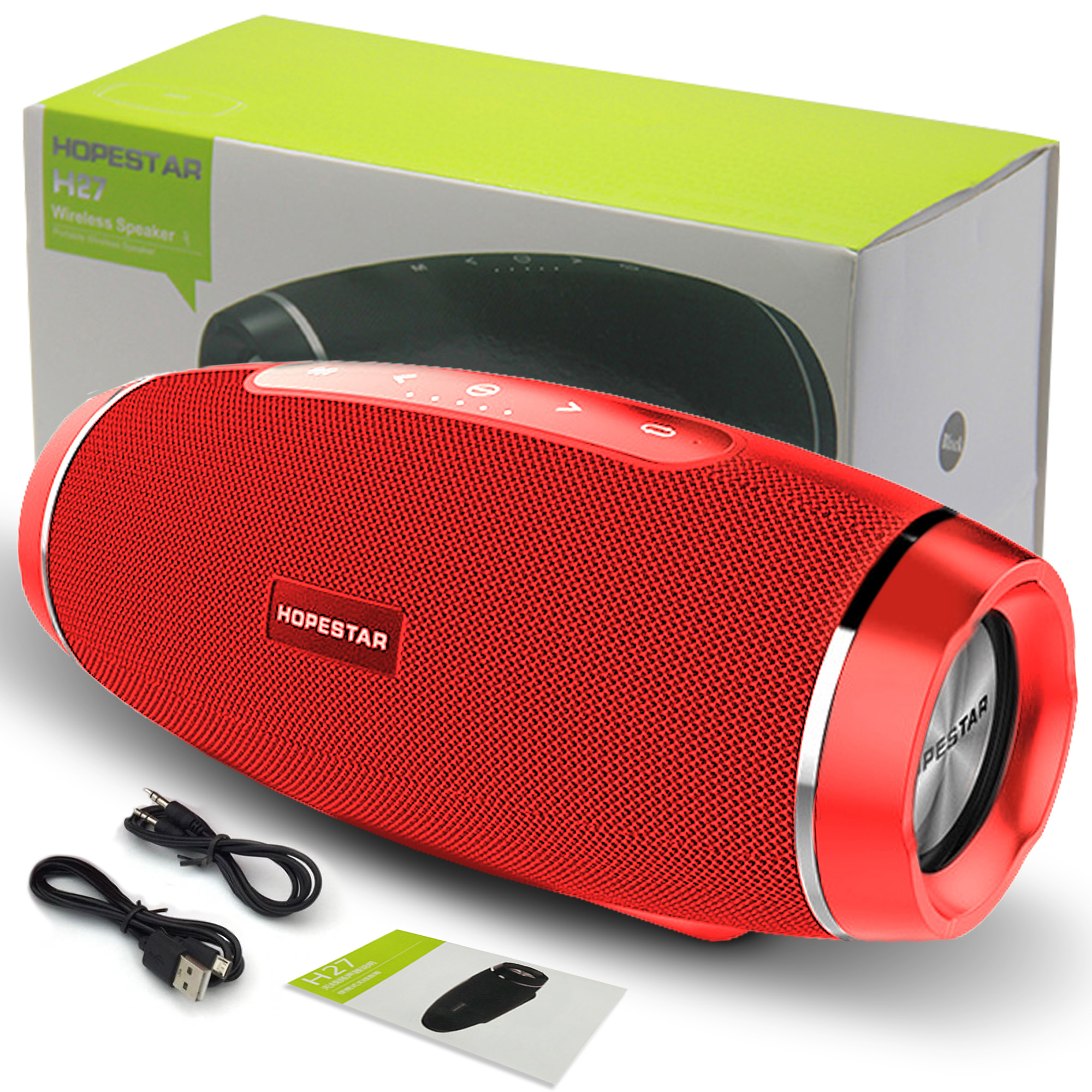 Акустическая система Hopestar PowerBank H27 Красный - фото 1 Акустическая система Hopestar PowerBank H27 Красный - фото 1