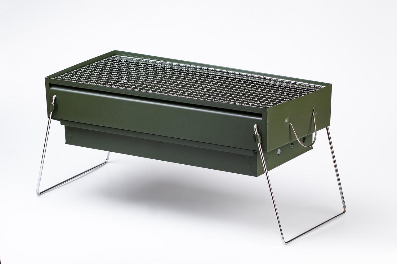 Мангал портативний складаний з решіткою 51,5x23x25 см (4056) - фото 4