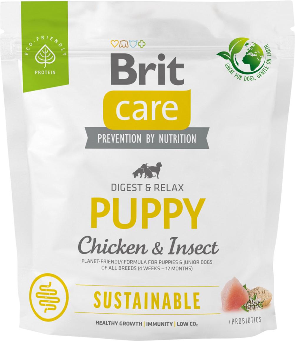 Корм для цуценят Brit Care Dog Sustainable Puppy з куркою та комахами 1 кг (8595602558643)