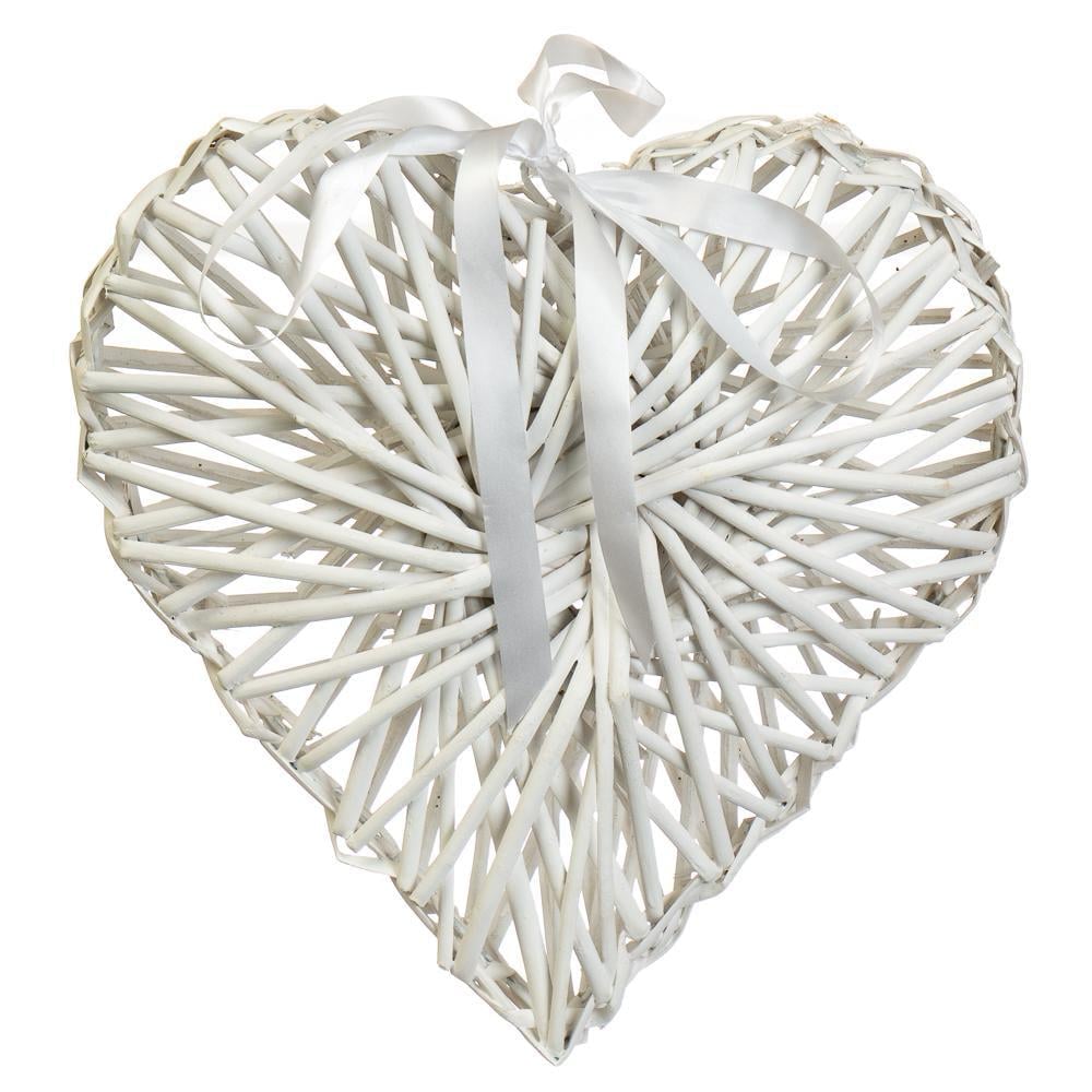 Декор із лози Плетене серце 30х27 см 2 комплекти (5002-005)