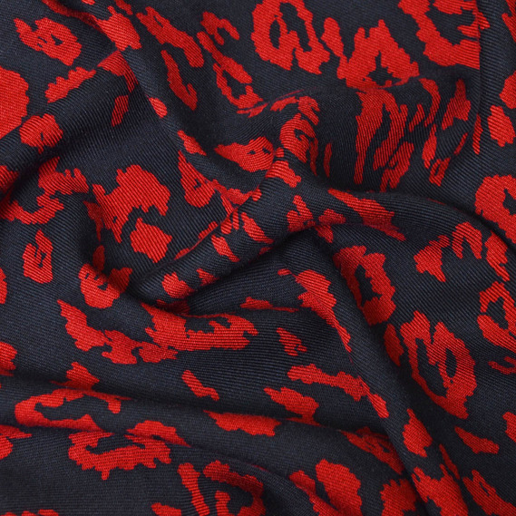 Ткань штапель твил IDEIA Лео 1,4 м Темно-синий/Красный (2200004151731)