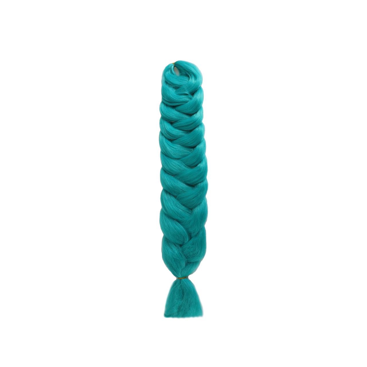 Канекалон однотонный Jumbo Braid А27 коса 165 г 1 м Бирюзовый Канекалон однотонный Jumbo Braid А27 коса 165 г 1 м Бирюзовый