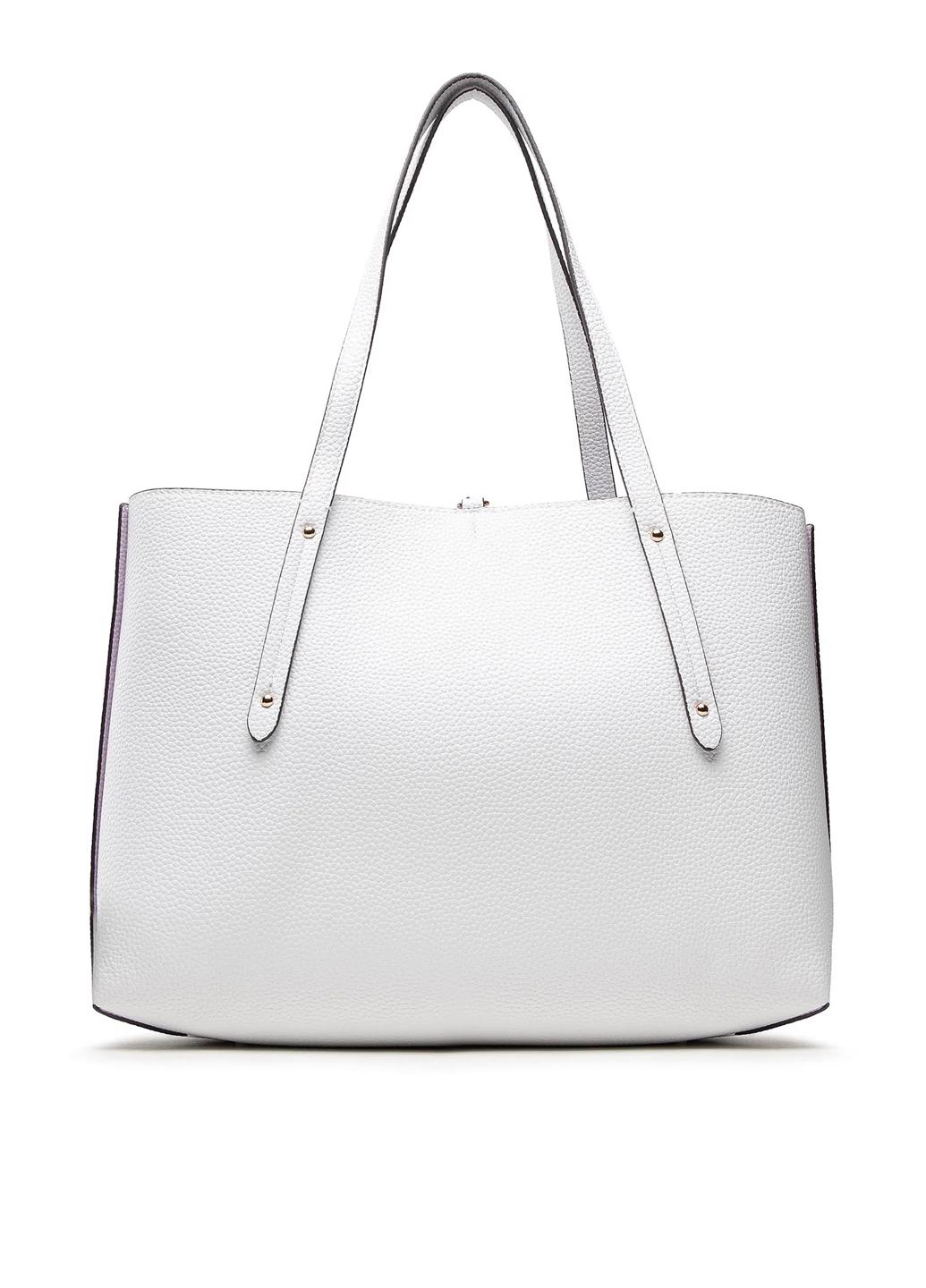 Сумка c косметичкой двухсторонняя сэтчел женская из эко кожи Guess ECO BRENTON GIRLFRIEND SATCHEL HWEVG839009-ALM Белый - фото 6 Сумка c косметичкой двухсторонняя сэтчел женская из эко кожи Guess ECO BRENTON GIRLFRIEND SATCHEL HWEVG839009-ALM Белый - фото 6