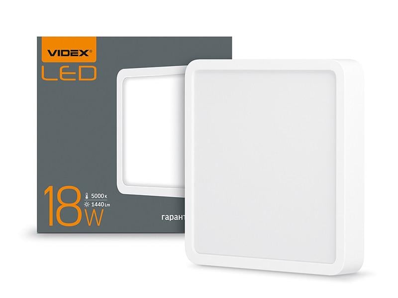 Светильник светодиодный накладной Videx VL-DLSS-185 Downlight 18W 5000K IP20 квадратный (7330)