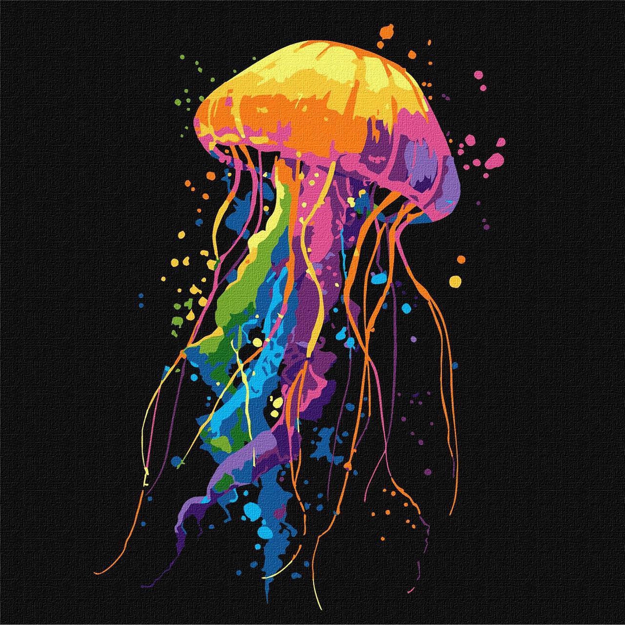Картина за номерами Ideyka Яскрава медуза 30х30 см (2824290466)