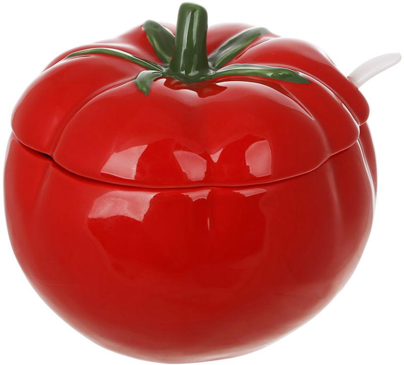 Сахарница керамическая Tomato 600 мл с ложечкой