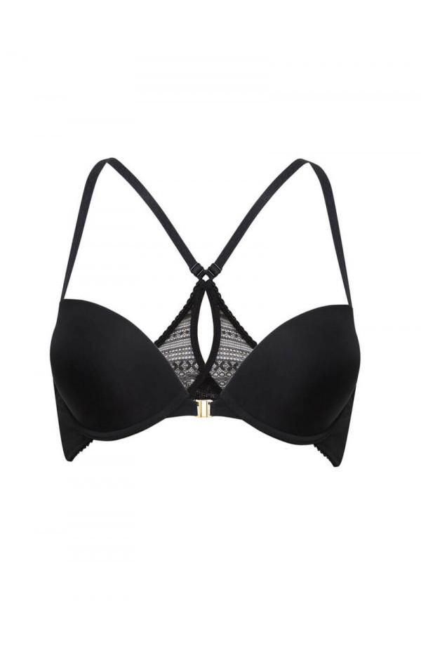 Бюстгальтер классический Push-up Marc&Andre A8-0516k с застежкой спереди 75A Черный (A8-0516)