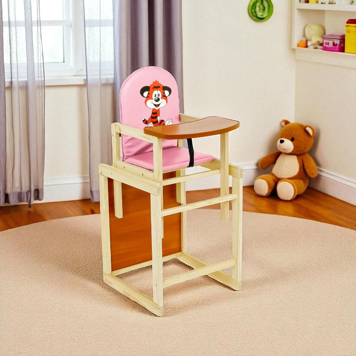 Стульчик для кормления Мася Тигр Розовый (№2033) - фото 3 Стульчик для кормления Мася Тигр Розовый (№2033) - фото 3