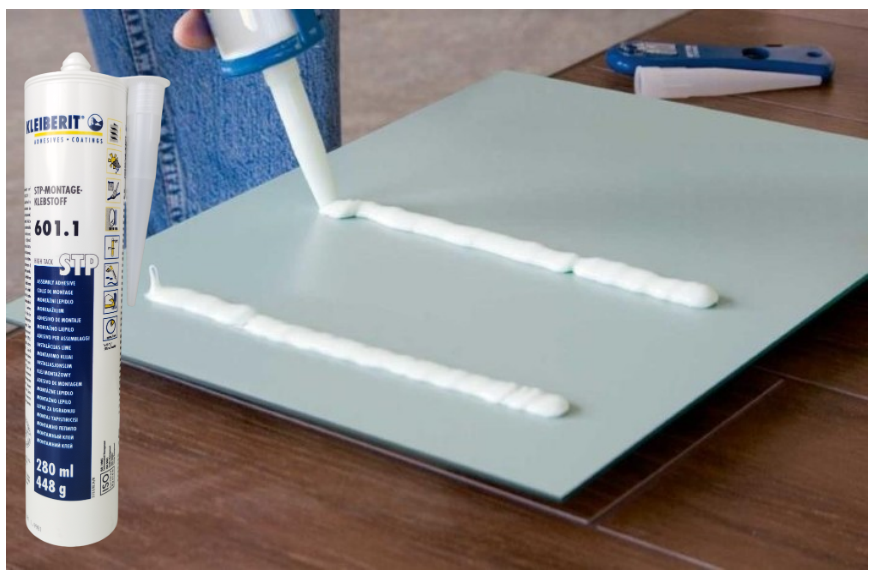 Клей-герметик Kleiberit STP 601.1 для монтажу дзеркала та стінових панелей 0,448 кг Чорний (2492763575) - фото 2 Клей-герметик Kleiberit STP 601.1 для монтажу дзеркала та стінових панелей 0,448 кг Чорний (2492763575) - фото 2