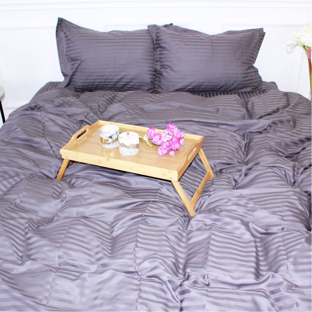 Комплект постельного белья детский MirSon 30-0011 satin-stripe 110x140 см Gray (182747)