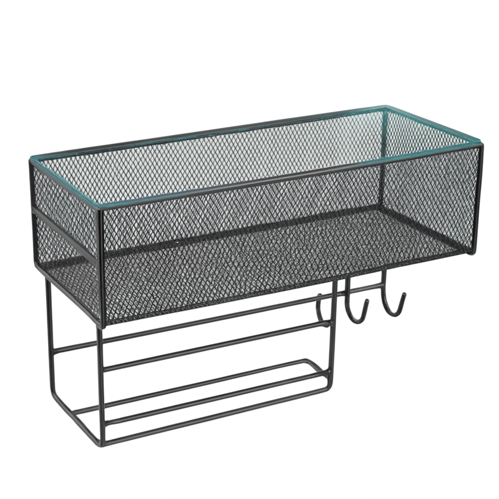 Полка настенная Stenson M50239-M металлическая 36x15x27 см (610083)