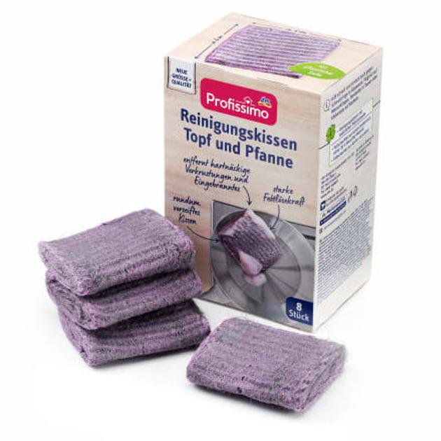 Мочалки мыльные из нержавеющей стали Profissimo Reinigungskissen Topf und Pfanne Edelstahl-Pads 8 шт. (14025466)
