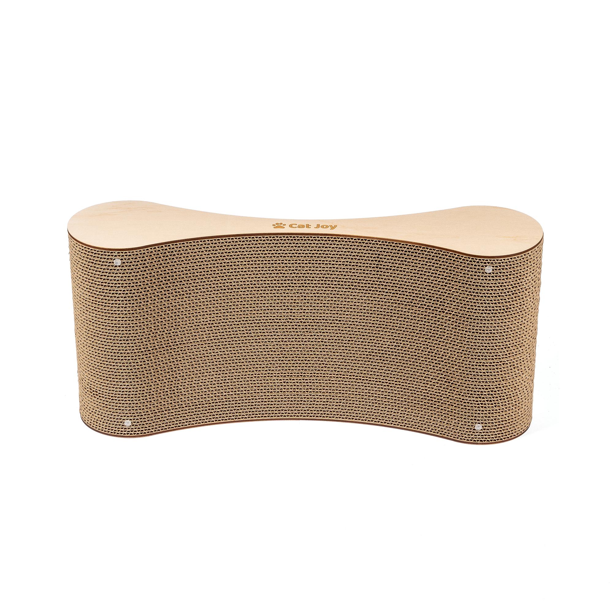 Когтеточка с деревянным фасадом Сat Joy Modern гофрокартон Белый/Бежевый (854300001) - фото 4