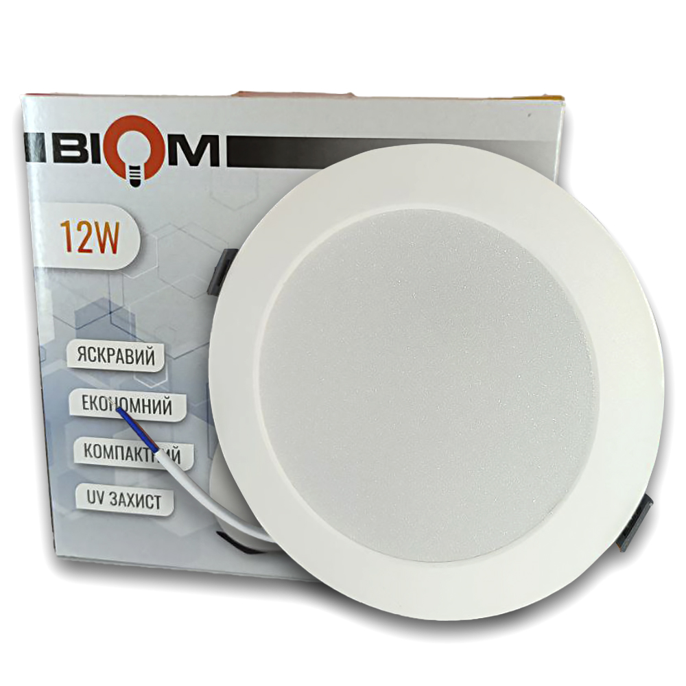 Світлодіодний світильник Biom DPL-R12 12 Вт круглий 5500K