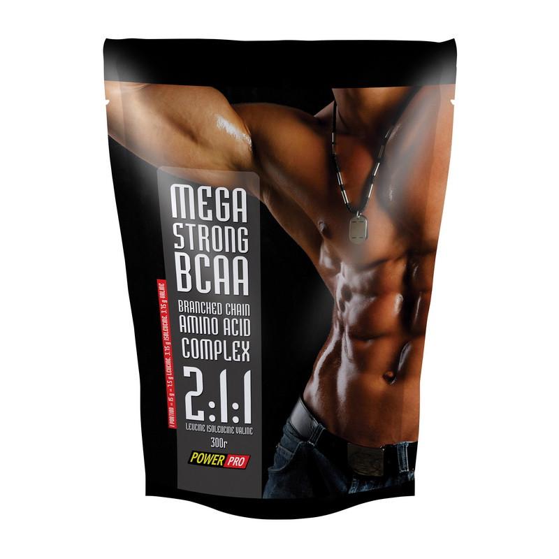 Амінокислоти Power Pro Mega Strong BCAA 300 г Без смаку (03481-01)